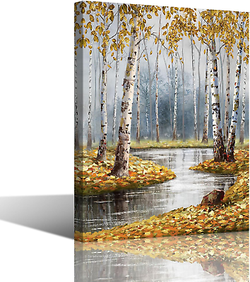 #ad Wall Art for Bedroom Rustic Forest Landscape Pictures Canvas Wall Decor Beau $18.99
