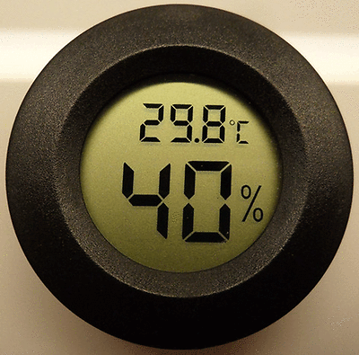 Digital Cigar Humidor Hygrometer Thermometer Temperature Round Black Gauge New $5.65