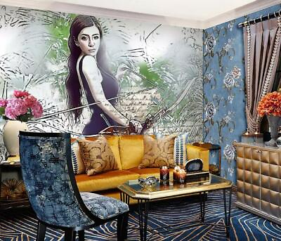 #ad 3D Art Leaf Girl 23113NA Wallpaper Wall Murals Removable Wallpaper Fay AU $376.99