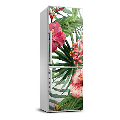 3D Refrigerator Wall Kitchen Removable Sticker Magnet Flowers Hawaiian pattern $85.95