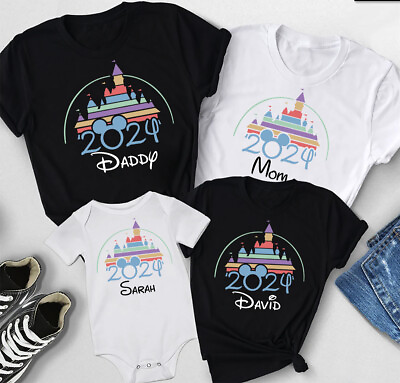 #ad Personalized Family Disney trip Matching Shirt 2024 Castle Custom squad T shirts $8.99