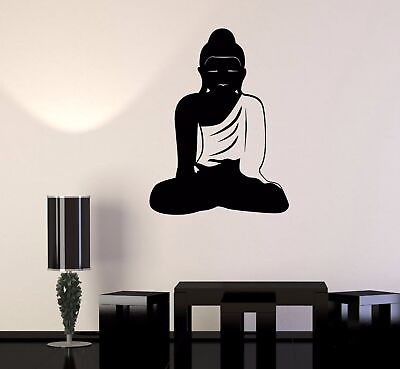 #ad Vinyl Wall Decal Buddha Buddhist Meditation Room Decor Stickers 200ig $21.99