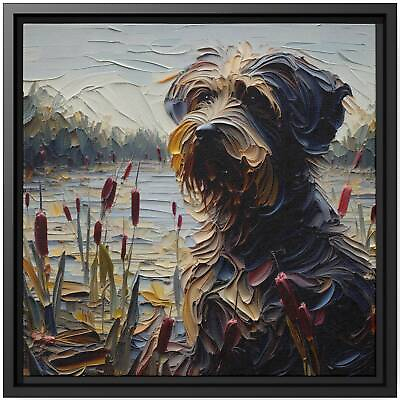 #ad #ad Wall Art Decor Canvas Print Painting Dog Wirehaired Pointing Griffon Marshland $48.45