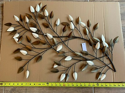 #ad Stratton Home Decor Wall Art Metal Blowing Leaves Decoration $29.99