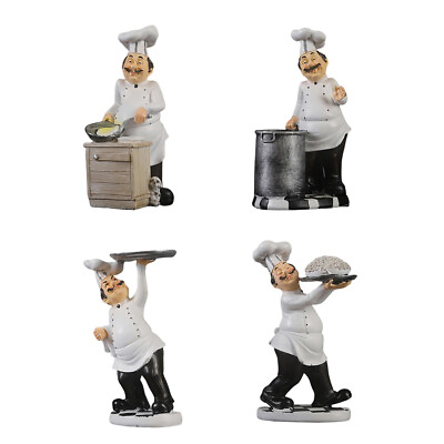 Cook Figurines Kitchen Decor Chef Staute Ornaments Top Collectible $31.64