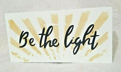 #ad Sign Wooden Decor Rustic Home Wood Fun Gift Be the Light Free Shipping $9.99