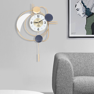 #ad #ad Inspired Modern Wall Clock Nordic Metal Hanging Clocks 3D Mute Design Art Decor $53.20