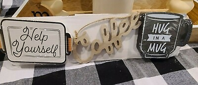 #ad NEW TARGET COFFEE BAR TRIO OF MINI SIGNS CHOOSE YOUR SIGN $13.99