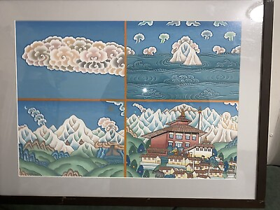 #ad Monk Art The Birth Of Mt. Everest 26 X 29 By artist Thubten Yeshe $1200.00