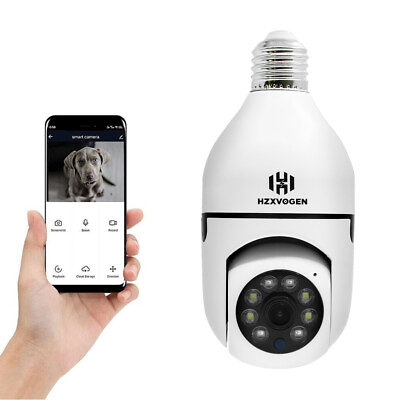 360° 1080P Light Bulb IP IR Camera Wi Fi Smart Home Wireless Security Camera HD $18.99