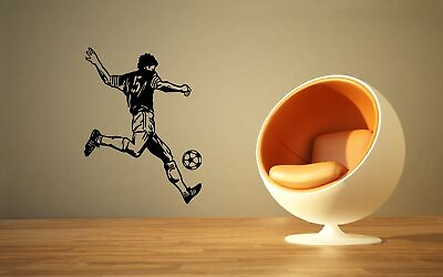#ad Wall Stickers Vinyl Decal Sports Soccer Ball Player ig1022 $29.99
