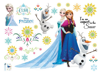 #ad Elsa Anna and Olaf Frozen Wall Decals Decorative Stickers 14 X 20 $15.00