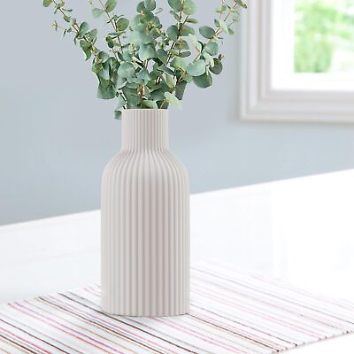 #ad #ad Vase White Ceramic Vase Flower Vase Minimalist Modern Home Decor Matte Finish... $17.21