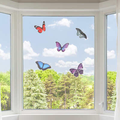 #ad 20 Pcs Butterfly Window Sticker Pvc Mural Stickers 3d Decals $8.49