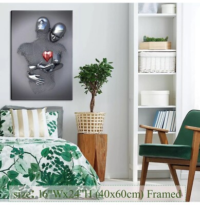 #ad Bedroom Wall DecorFramed Romantic Couple Living Room Canvas wall artLove 16X24 $36.50