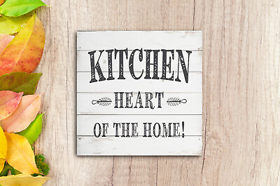#ad Rustic Handmade Farmhouse kitchen heart home Sign Home Decor 5x5quot; on MDF Board a $12.50