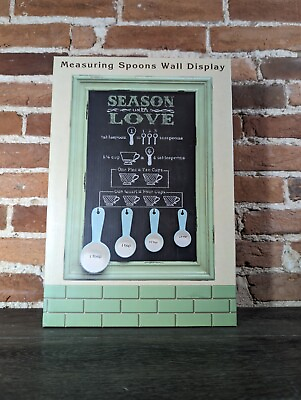 #ad Cracker Barrel Measuring Spoon Rack Sign Season With Love Country Kitchen Decor $34.99