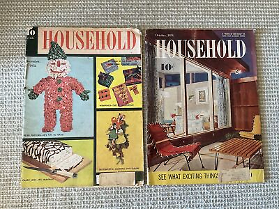 #ad Lot VTG Household Magazines Decorating MCM Ads Home Decor 1952 1954 Christmas $17.44