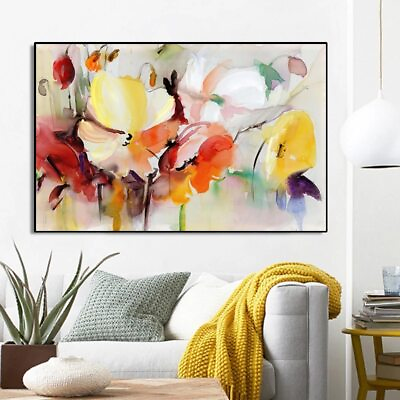 #ad Modern Wall Art Flowers Picture Canvas Painting Abstract Wall Art Canvas Posters $5.63