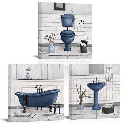#ad HOMEOART Bathroom Wall Art Bath Tub Painting Picture Bathroom Wall Decor Fram... $55.45