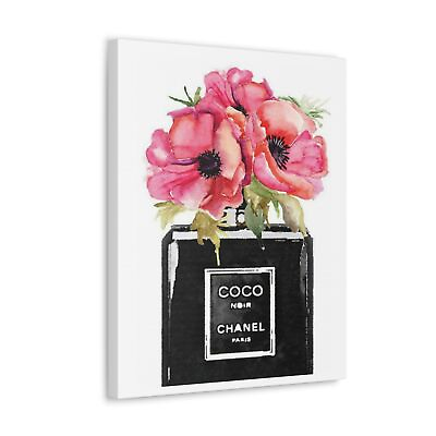 #ad Co Co Chanel Canvas wall Art Chanel Luxury Canvas Print Minimalist Fashion $50.00