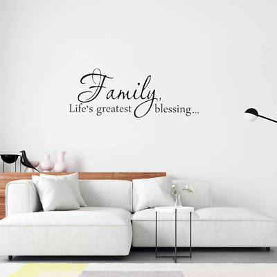 #ad Family Life#x27;S Greatest Blessing Vinyl Wall Decal Removable Stickers for Home Ar $15.18