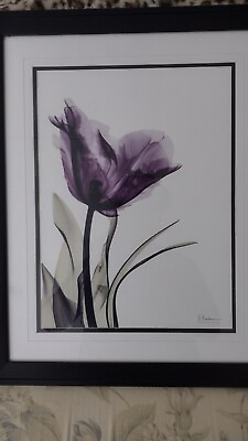 #ad Purple Flower Canvas Wall Art Print Floral Home Decor $50.00