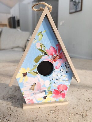 #ad #ad Brand New Painted Garden Birdhouse Art Bird House Spring Mini Birdhouse $12.99