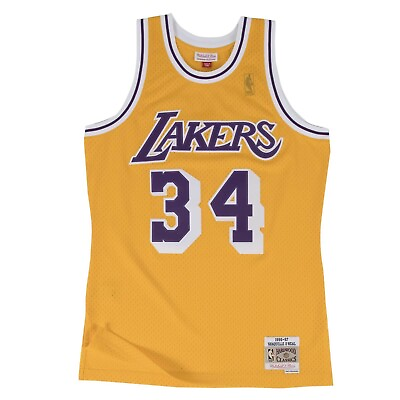 #ad Mens Mitchell amp; Ness NBA Swingman Home Jersey Lakers 96 Shaquille O#x27;Neal $59.19