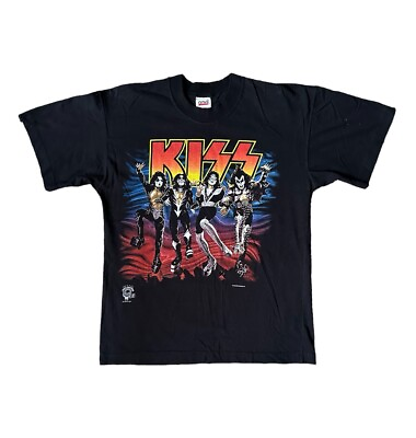 #ad Vintage 1996 Kiss Band Tour Tee Size Large $99.99