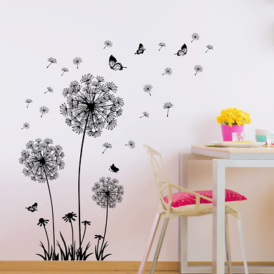 #ad Dandelion Wall Decals Flower Wall Stickers Removable Vinyl Peel and Stick Wall F $18.61