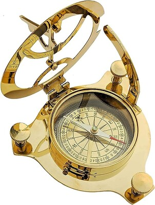 #ad 3quot; Brass Nautical Sundial Compass Rustic Vintage Home Decor Gift. $32.99