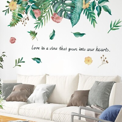 #ad Wall Sticker Flower Decal Leaves Vinyl Mural Art Living Room Bedroom Home Decor $14.99