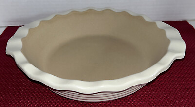 #ad Pampered Chef Family Heritage Stoneware 9” Pie Plate New Traditions Collection $24.95