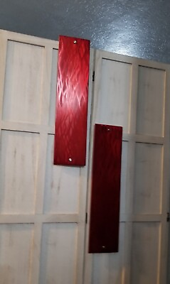 #ad #ad Metal wall art panel set red modern home decor indoor wall sculpture accent art $60.00
