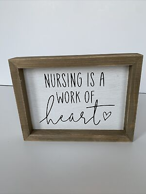 #ad Wall Art Nursing Is A Work Of Heart 6x8 Wall Art $7.00