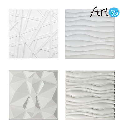 #ad Art 3d 3D Wall Panels Home Decor TV Background Board19.7x19.7 12Pcs32 SF $126.99