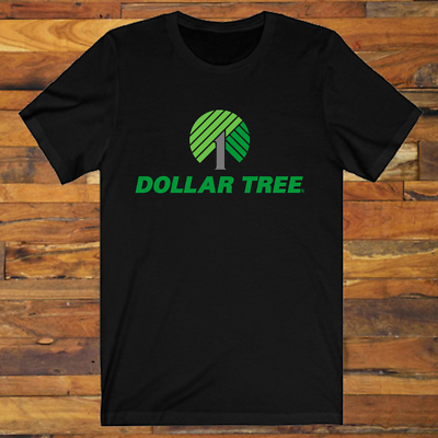 #ad Dollar Tree Logo Men#x27;s Black T Shirt S 5XL $12.50