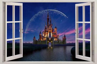 #ad Disney Castle 3D Window Decal Wall Sticker Home Decor Art Mural Kids J166 $17.69
