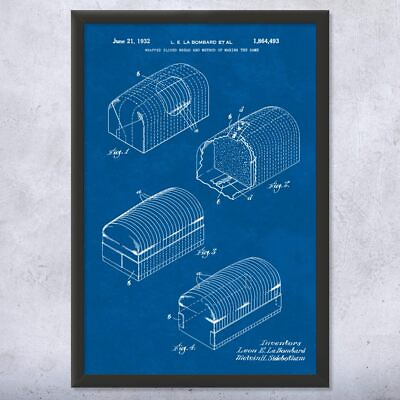 #ad Sliced Bread Patent Framed Print Bakery Art Chef Gift Cafe Art Kitchen Wall Art $189.95