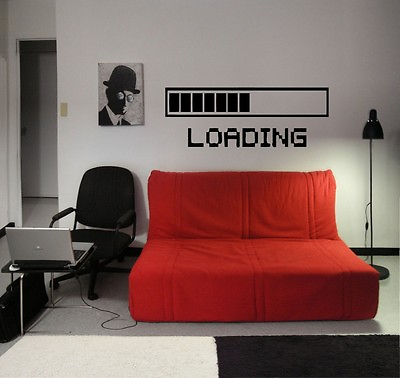 #ad LOADING GAMING Vinyl Wall Decal Art Room Decor Sticker Word Lettering Quote 60quot; $37.05