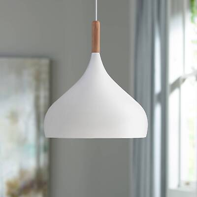 #ad #ad Felton White Aluminum Wood Pendant 13quot; Wide Modern for Dining Room Living House $149.99