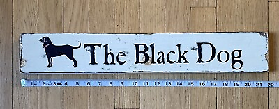 #ad #ad The Black Dog Martha#x27;s Vineyard Wood Wall Art Sign 22” Home Decor New England $30.00