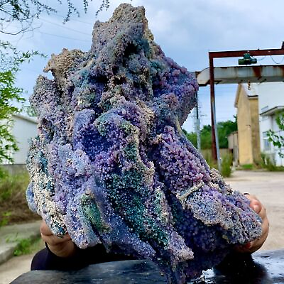 #ad #ad 22.44LB Beautiful Natural Purple Grape Agate Chalcedony Crystal Mineral Specimen $4419.00