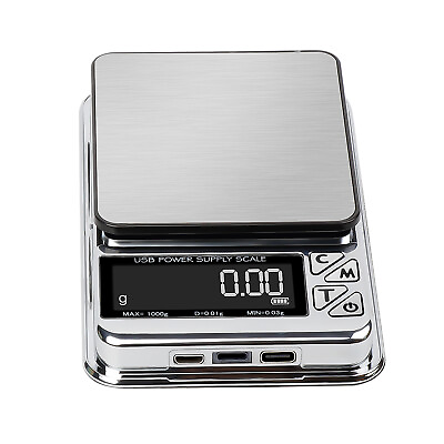 #ad 1000g x 0.01 USB Charging Small Kitchen Scale Mini Jewelry Electronic Scale $19.95
