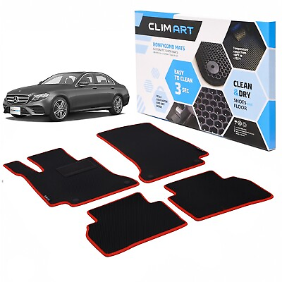 #ad CLIM ART Floor Mats All Weather Liners for 17 22 Mercedes E Class Black Red $74.12