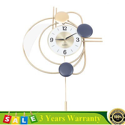 #ad Inspired Modern Wall Clock Nordic Metal Hanging Clocks 3D Mute Design Art Decor $58.80