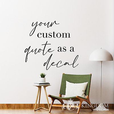 #ad #ad Custom Text Quote Wall Decal Personalized Inspirational Quote Vinyl Lettering $359.60