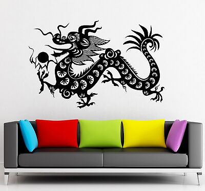 #ad Wall Stickers Vinyl Decal Chinese Dragon China Fantasy For Kids Room ig1856 $69.99