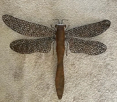 #ad Extra Large Rustic Metal Dragonfly Wall Art Sculpture Indoor or Outdoor 27 x 37quot; $64.89